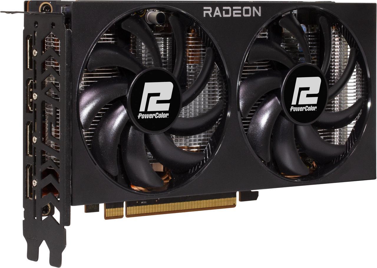 PowerColor Fighter Radeon RX 7600 8GB GDDR6 PCI Express 4.0 x8 ATX Graphics Card RX7600 8G-F