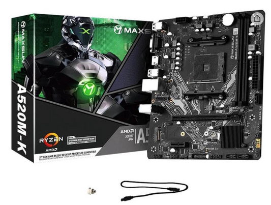 MAXSUN Gaming Motherboard A520M-K Support RAM DDR4 M.2 USB3.2 STAT3.0 Ryzen R3 R5 AM4 CPU Desktop Computer components