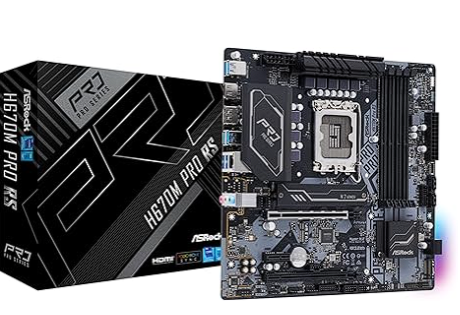 ASROCK H670M PRO RS Socket LGA1700/ Intel H670/ DDR4/ SATA3&USB3.2/ M.2/ Micro ATX Motherboard