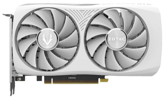 ZOTAC GAMING GeForce RTX 4060 8GB Twin Edge OC White Edition DLSS 3 8GB GDDR6 128-bit 17 Gbps PCIE 4.0 Compact Gaming Graphics Card, ZT-D40600Q-10M