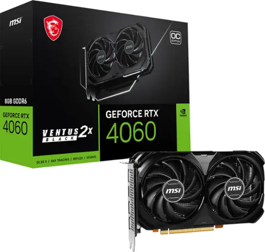 MSI - بطاقة رسوميات NVIDIA GeForce RTX 4060 8GB VENTUS 2X OC 8GB GDDR6 PCI Express 4.0