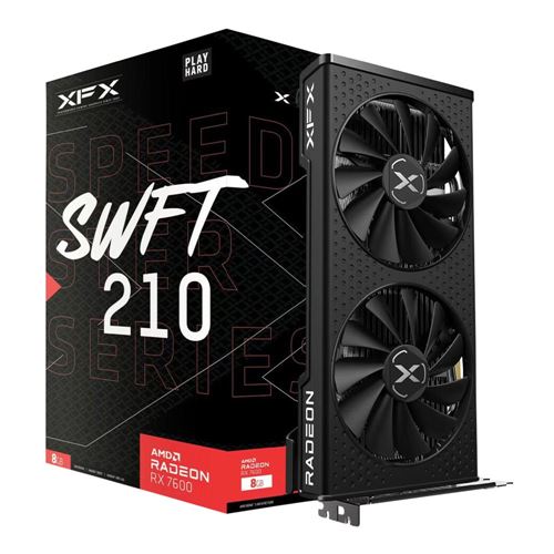 XFX AMD Radeon RX 7600 Speedster SWFT210 Core Dual Fan 8GB GDDR6 PCIe 4.0 Graphics Card