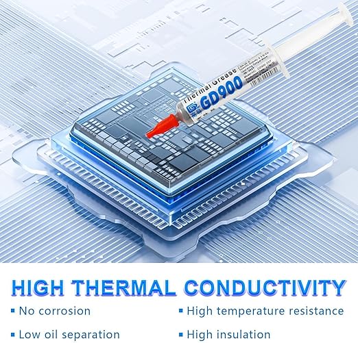 Thermal Paste - GPU Thermal Compound Paste | GD900 Non-Conductive Heat Grease, Thermal Grease Paste, PC Thermal Paste, High-Performance CPU Coolers, CPU/GPU Thermal Grease Heat Sink Paste