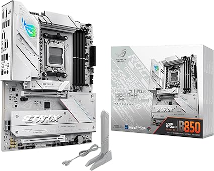 ASUS ROG Strix B850-A Gaming WiFi AMD AM5 B850 ATX Motherboard 14+2+2 Power Stages, DDR5 AEMP, 2.5G LAN, WiFi 7 with Q-Antenna, 4X M.2, PCIe® 5.0, USB 20Gbps Type-C, AI Networking II, ASUS AI Advisor