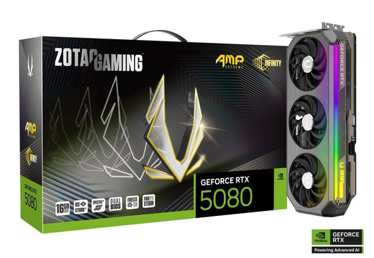 ZOTAC Nivdia Geforve RTX 5080 — графический процессор 16 ГБ